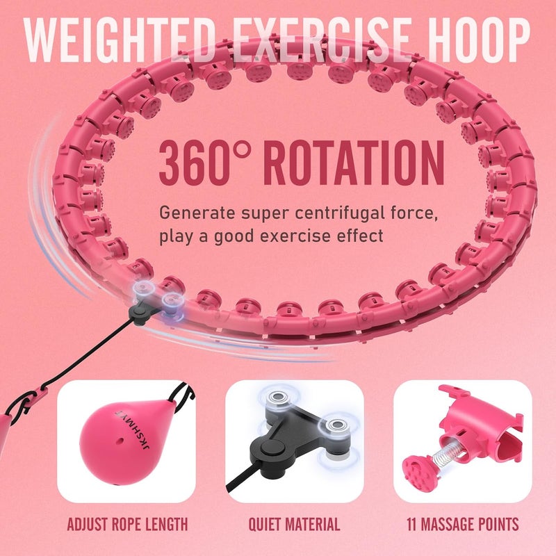 JKSHMYT Weighted Hula Circle Hoops for Adults Weight Loss, Infinity Fit Hoop Plus Size, 30 Detachable Links, Exercise Hoop for Women and Beginners - Image 4